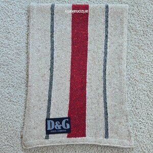 Dolce & Gabbana D&G Knit Scarf Tweed Donegal Rag Wool Speckled